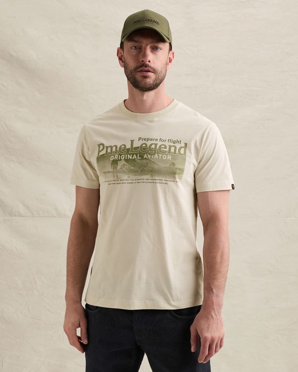 T-shirt avec motif en jersey 100 % coton – Castle Wall – T-shirts | PME LEGEND