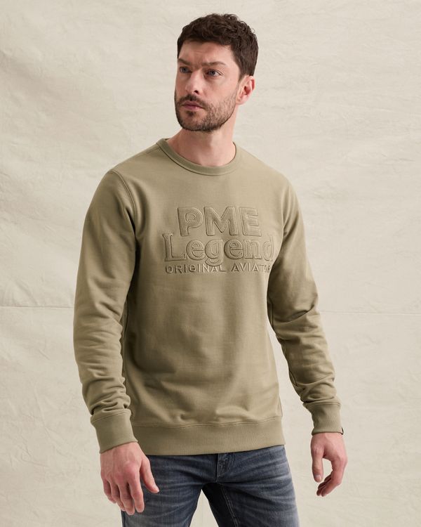 Sweatshirt with crewneck and artwork – Weeping Willow – Sweatshirts | PME LEGEND
