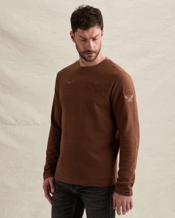T-shirt à manches longues avec motifs – Brown – T-shirts | PME LEGEND
