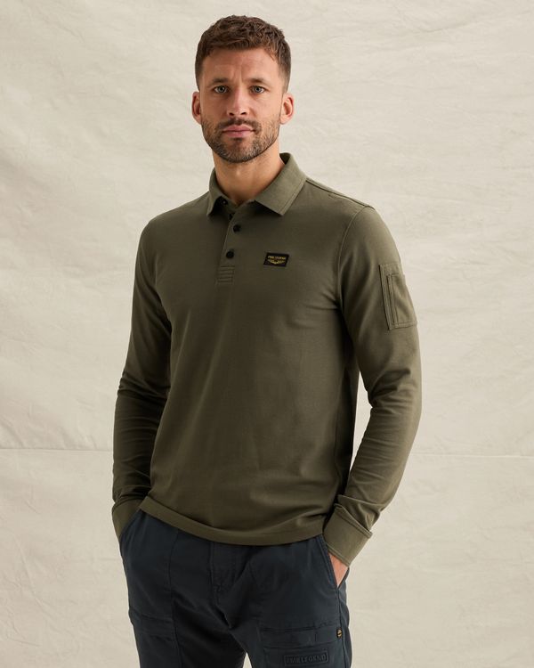 Polo American Classic à manches longues avec poche de vol – Weeping Willow – Polos | PME LEGEND