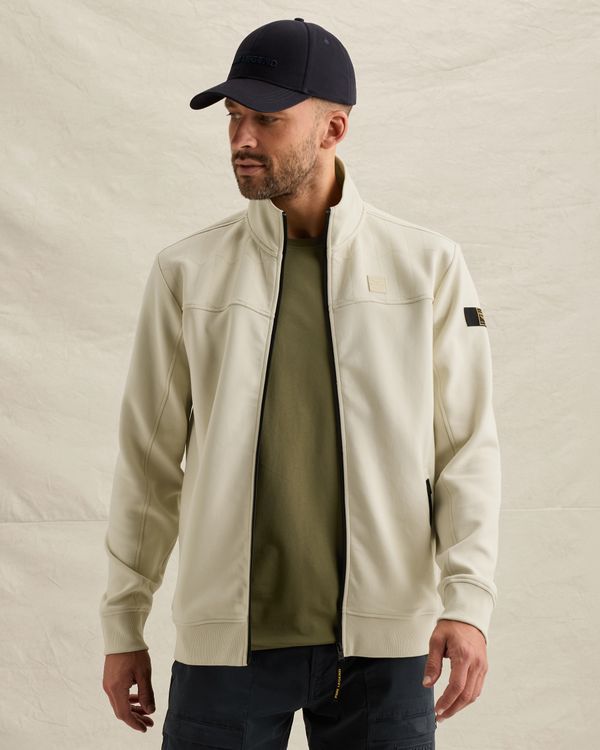 Sweat jacket with zipper closure and quilted pattern – Castle Wall – Sweatshirts | PME LEGEND