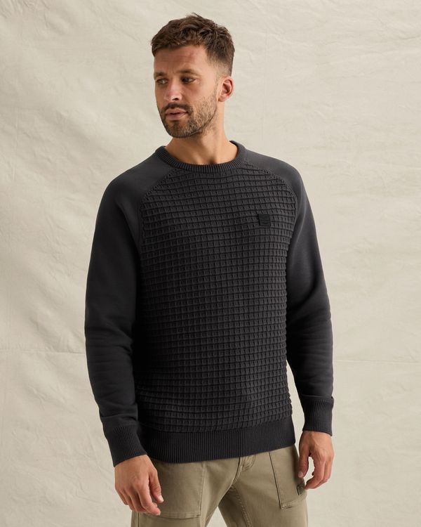 Pull avec structure gaufrée et manches raglan – Brown – Pulls | PME LEGEND