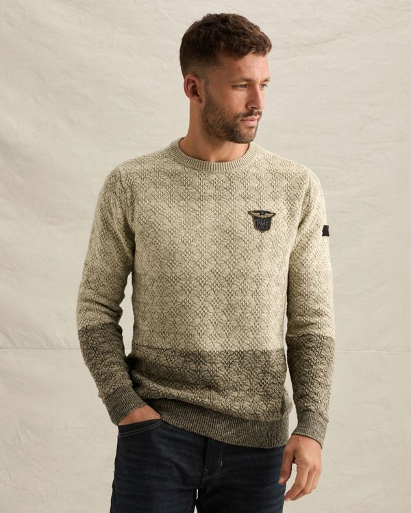 Pullover with gradient and tape detail – Castle Wall – Pullovers | PME LEGEND