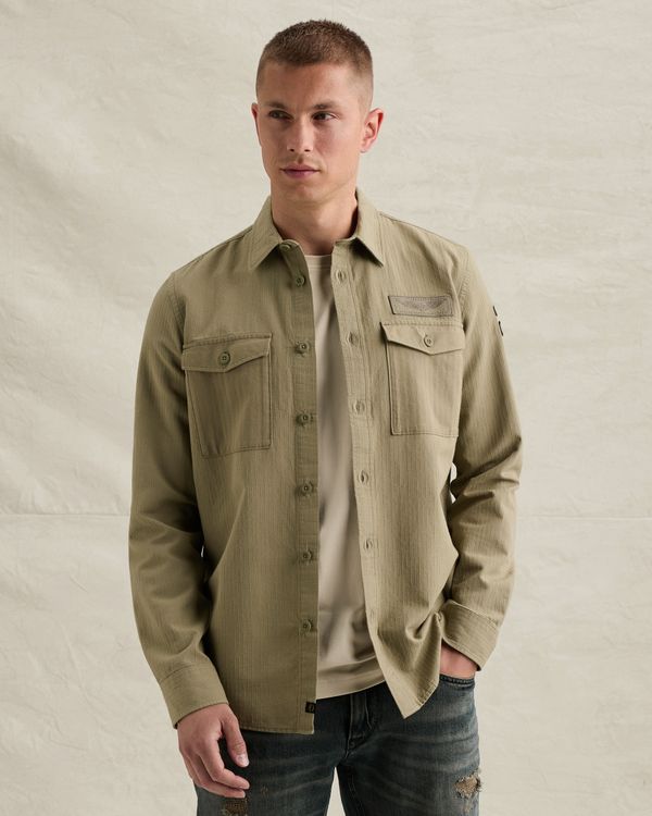 Overhemd van 100% katoen met borstzakken en badge – Weeping Willow – Casual overhemden | PME LEGEND