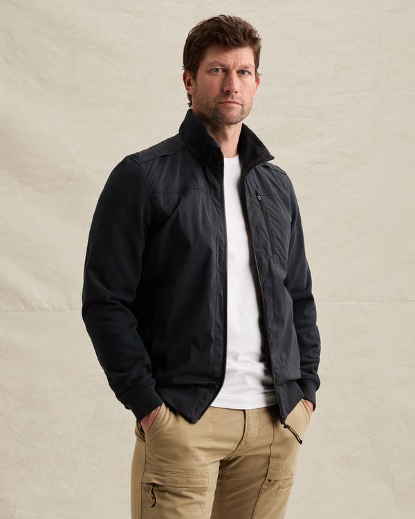 Hybrid jacket with zipper closure and side pockets – Black Indigo – Jackets | PME LEGEND