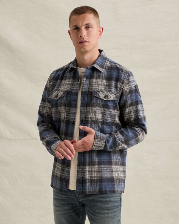 Overshirt with check pattern and chest pockets – Black Indigo – Casual shirts | PME LEGEND
