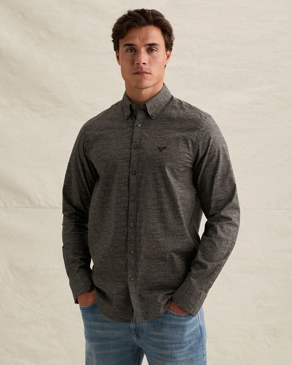 Poplin shirt with allover print – Brown – Dress shirts | PME LEGEND