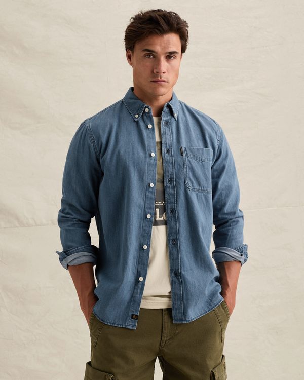 Indigo denim overhemd met borstzak – Black Indigo – Casual overhemden | PME LEGEND