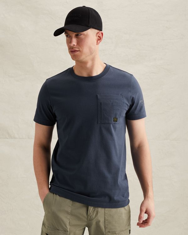 T-shirt with artwork on the chest pocket – Black Indigo – T-shirts | PME LEGEND