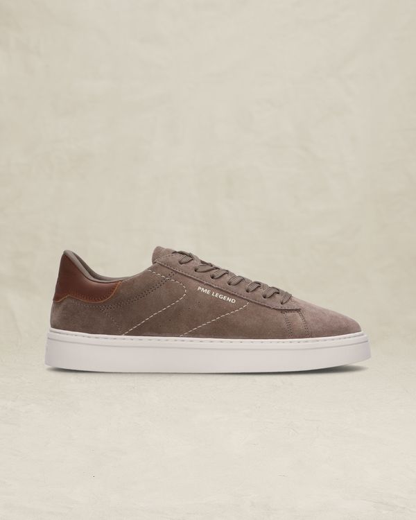 Rivet sneaker in suede – Grey Comfort Denim – Sneakers | PME LEGEND