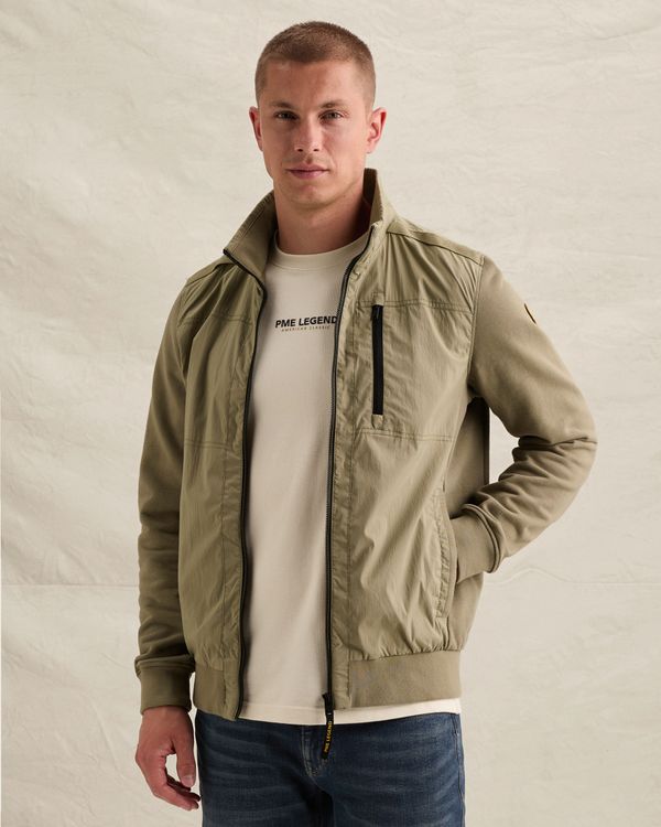 Hybrid jacket with zipper closure and side pockets – Brown – Jackets | PME LEGEND
