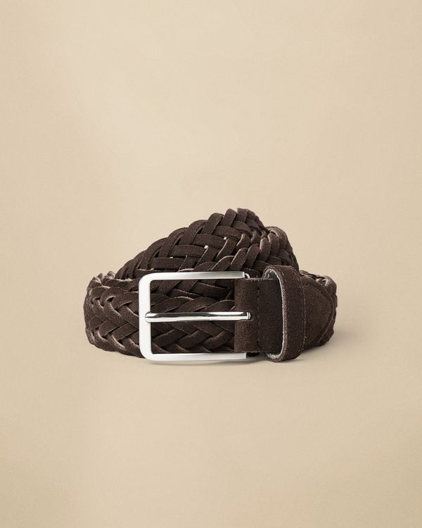 Gevlochten suède riem – Grey Comfort Denim – Heren riemen | VANGUARD