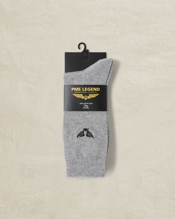 3-pack Socks – Grey Comfort Denim – Socks | PME LEGEND
