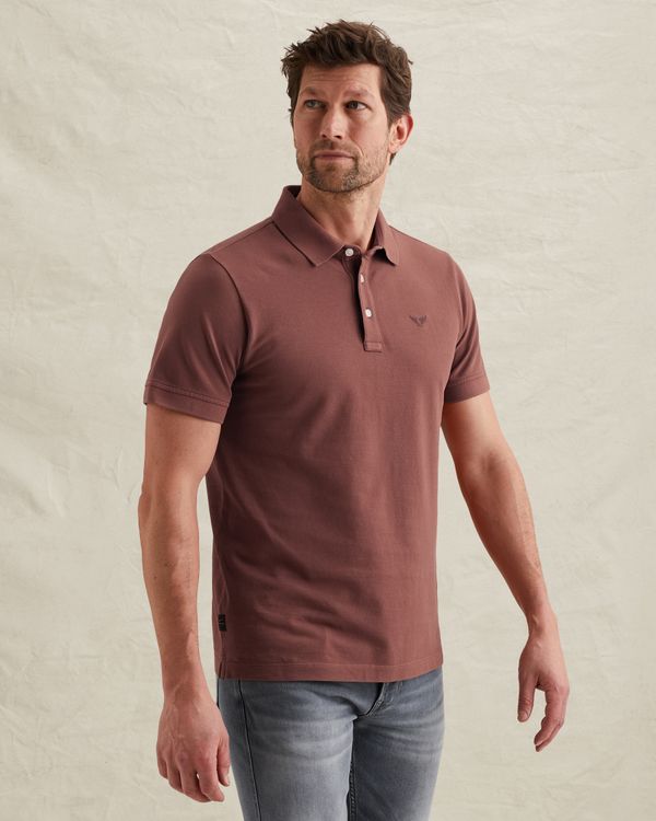 Polo shirt with ribbed collar – Mellow Rose – Polo shirts | PME LEGEND