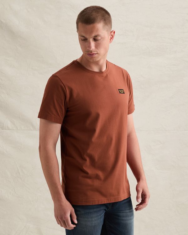 American Classic T-shirt in cotton with stretch – Brown – T-shirts | PME LEGEND