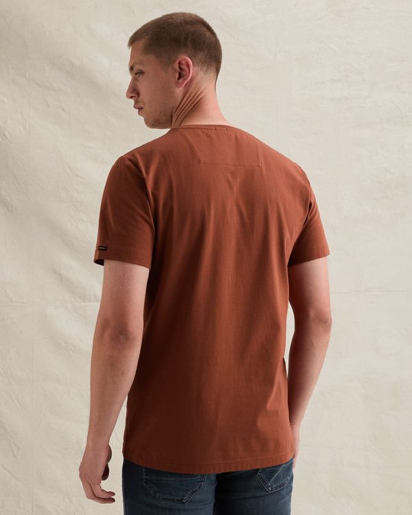 American Classic T-shirt in cotton with stretch – Brown – T-shirts | PME LEGEND