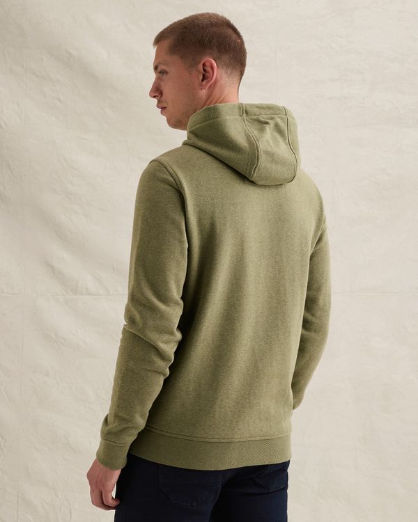 Hoodie with rubber badge and kangaroo pocket – Weeping Willow – Hoodies | PME LEGEND