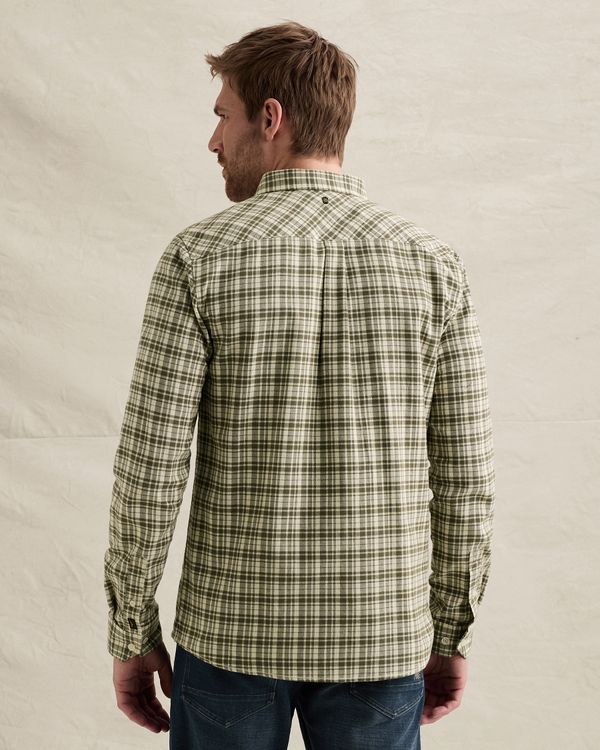Shirt with allover check pattern and herringbone texture – Weeping Willow – Casual shirts | PME LEGEND