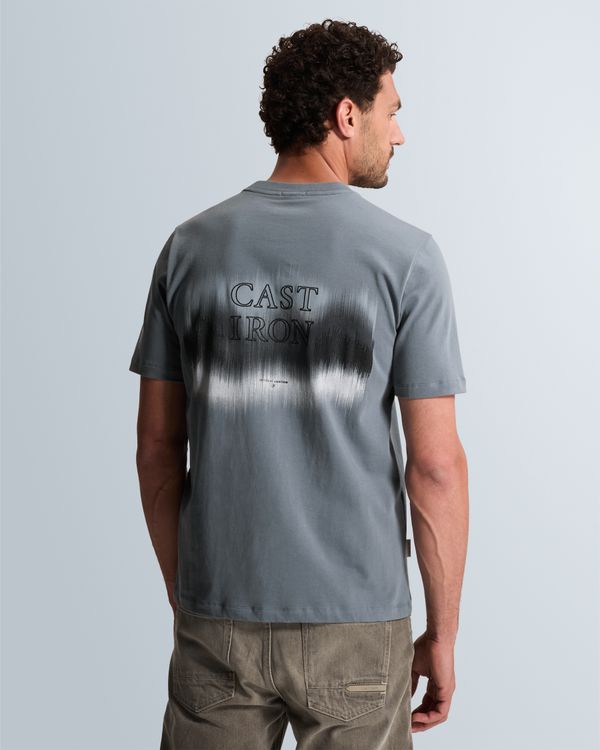 Relaxed fit T-shirt with artwork on the back – Black Indigo – Heren t-shirts | CAST IRON