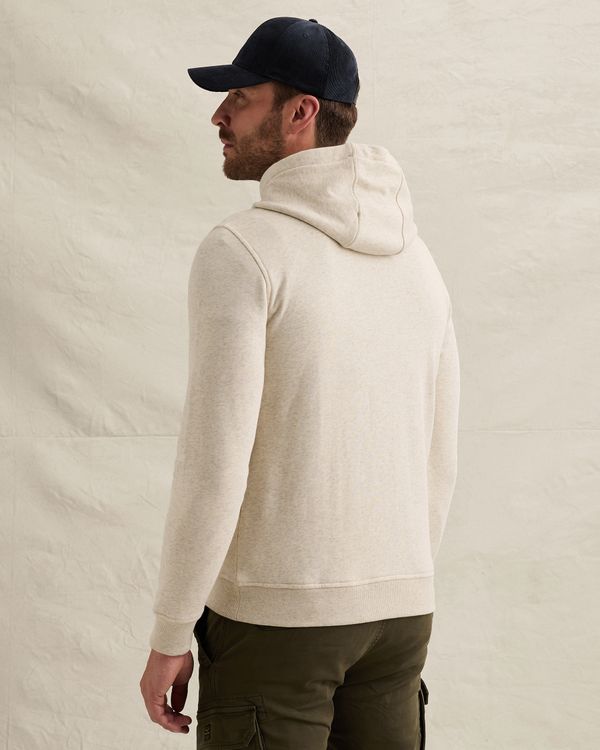 Hoodie with rubber badge and kangaroo pocket – Castle Wall – Hoodies | PME LEGEND