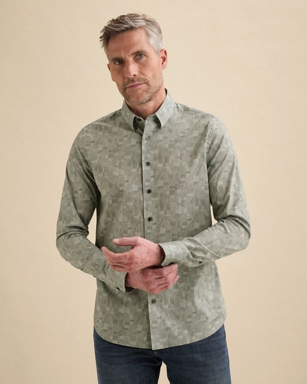 Shirt with allover print and Kent collar – Weeping Willow – Casual shirts | VANGUARD
