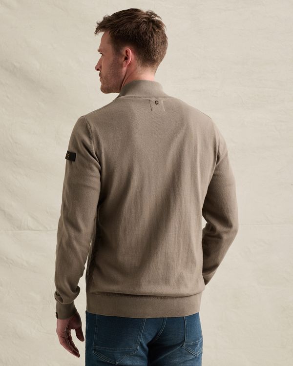 Gilet en 100 % coton avec fermeture zippée – Brown – Gilets | PME LEGEND