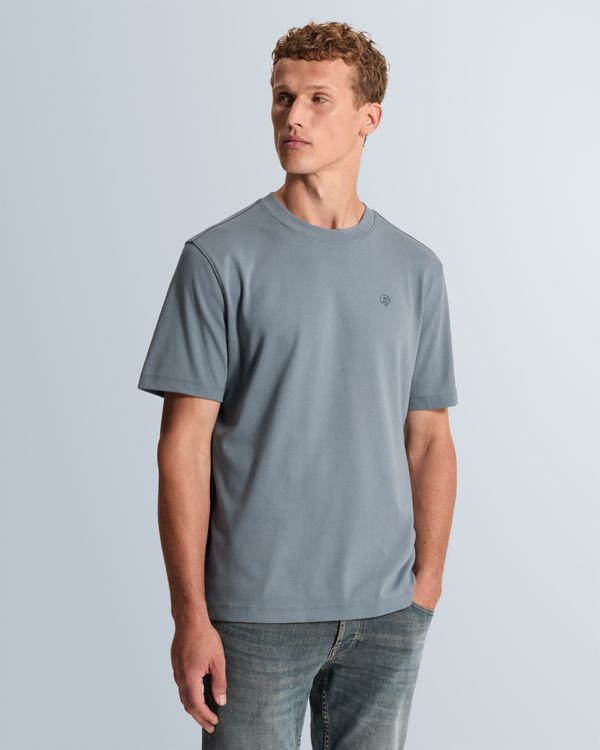 Regular fit T-shirt in interlock jersey – Black Indigo – Heren t-shirts | CAST IRON