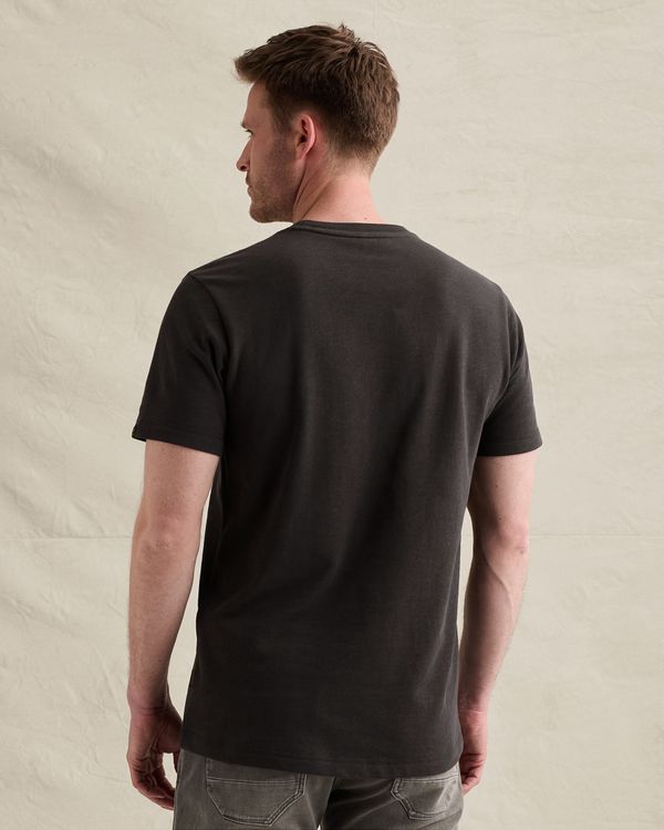 Lichtgewicht T-shirt van 100% katoen met badge – Brown – T-shirts | PME LEGEND