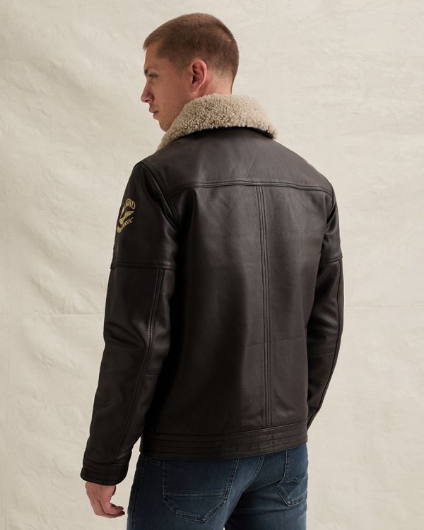 Auckland Fur leather jacket – Brown – Leather jackets | PME LEGEND