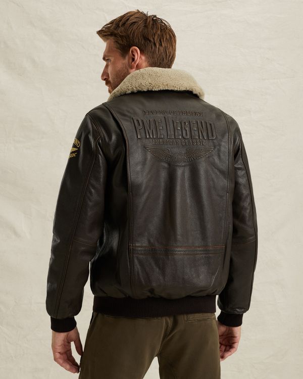 Iconic Hudson leather jacket – Brown – Leather jackets | PME LEGEND