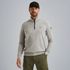 Pullover with half-zip – Grey Comfort Denim – Pullovers | PME LEGEND