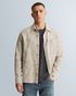 Shirt with allover jacquard pattern and chest pocket – Snow White – Heren shirt jackets | CAST IRON