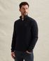 Pullover in cotton/modal with half-zip – Black Indigo – Pullovers | PME LEGEND
