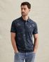 Polo shirt in slub jersey with allover print – Black Indigo – Polo shirts | PME LEGEND