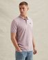 Polo shirt with stripe pattern and flight pocket – Burnshed Lilac – Polo shirts | PME LEGEND