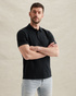 Polo shirt in jersey with jacquard pattern – Black Indigo – Polo shirts | PME LEGEND