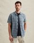 Shirt with short sleeves and check pattern – Black Indigo – Casual shirts | PME LEGEND