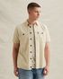 Shirt with short sleeves and jacquard pattern – Castle Wall – Casual shirts | PME LEGEND