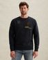 Sweatshirt with badges and garment-dye wash – Black Indigo – Sweatshirts | PME LEGEND
