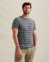 T-shirt with stripe pattern and embroidered logo – Grey Comfort Denim – T-shirts | PME LEGEND