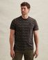 T-shirt in slub jersey with allover print and badge – Brown – T-shirts | PME LEGEND