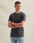 T-shirt with tonal stripe pattern – Black Indigo – T-shirts | PME LEGEND