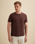 T-shirt in 100% cotton with subtle luster – Russet Brown – T-shirts | VANGUARD