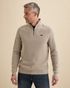 Pullover with half-zip and allover rib texture – Castle Wall – Pullovers | VANGUARD