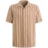 Shirt with short sleeves and woven stripe pattern – Brown – Casual shirts | CAST IRON
