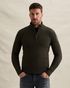 Pullover with half-zip and mixed textures – Weeping Willow – Pullovers | PME LEGEND