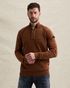 Pullover with half-zip and raglan sleeves – Brown – Pullovers | PME LEGEND