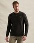 Pullover with allover textured stripe pattern – Brown – Pullovers | PME LEGEND