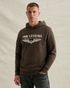 Hoodie in 100% cotton with logo – Brown – Hoodies | PME LEGEND