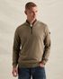 Pullover in 100% cotton with half-zip – Coriander – Pullovers | PME LEGEND